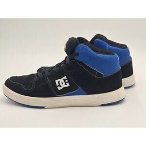 DC Cure High Top Skate Shoes Black Blue Boys Size 4